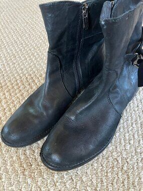 Alberto Fermani Black Ankle Boots Made in Italy 39 8.5